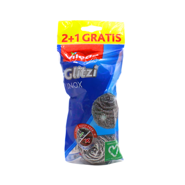 Vileda glitzi inox žica za ribanje suđa 3 komada