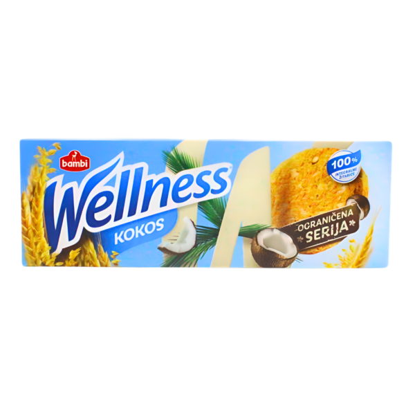 Wellness integralni keks- kokos ,125g Bambi